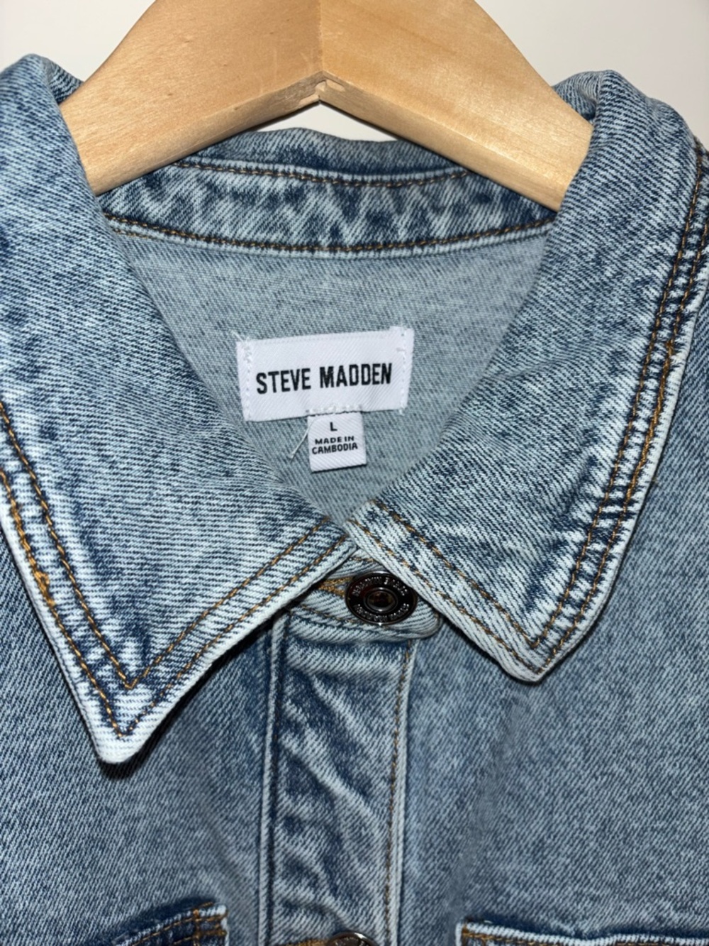 Steve Madden Light Wash Denim Jumpsuit - Picture 6 of 6